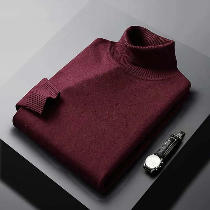 Men's Slim-Fit Knitted Turtleneck Sweater
