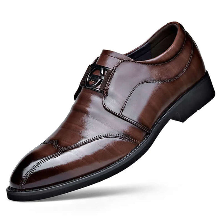 Men's Polished Leather Slip-On Dress Shoes