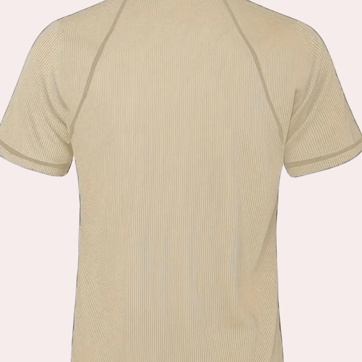 Men's Short Sleeve Henley Shirt: Breathable Cotton, Slim Fit