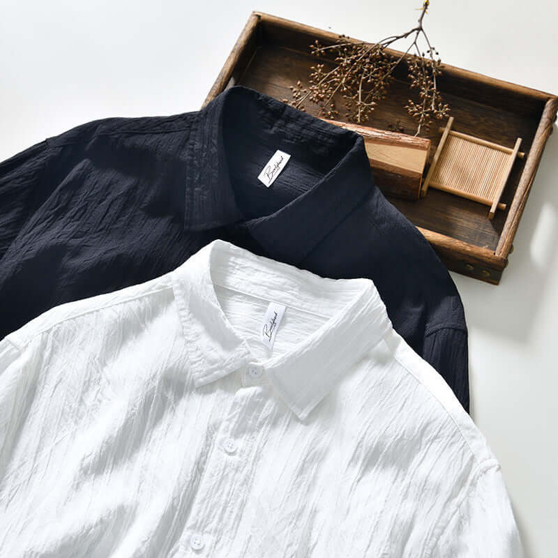 Men's Casual Long Sleeve Cotton Shirt, Regular Fit