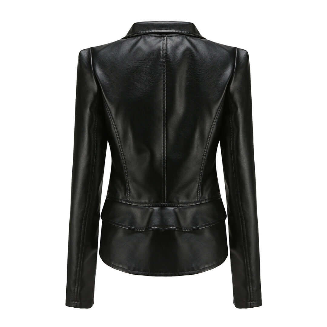 Women's Stylish Leather-Look Jacket