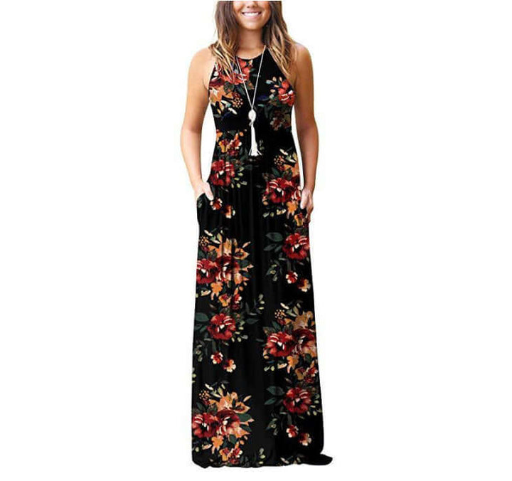 Floral Cotton Midi Dress: Breathable & Elegant