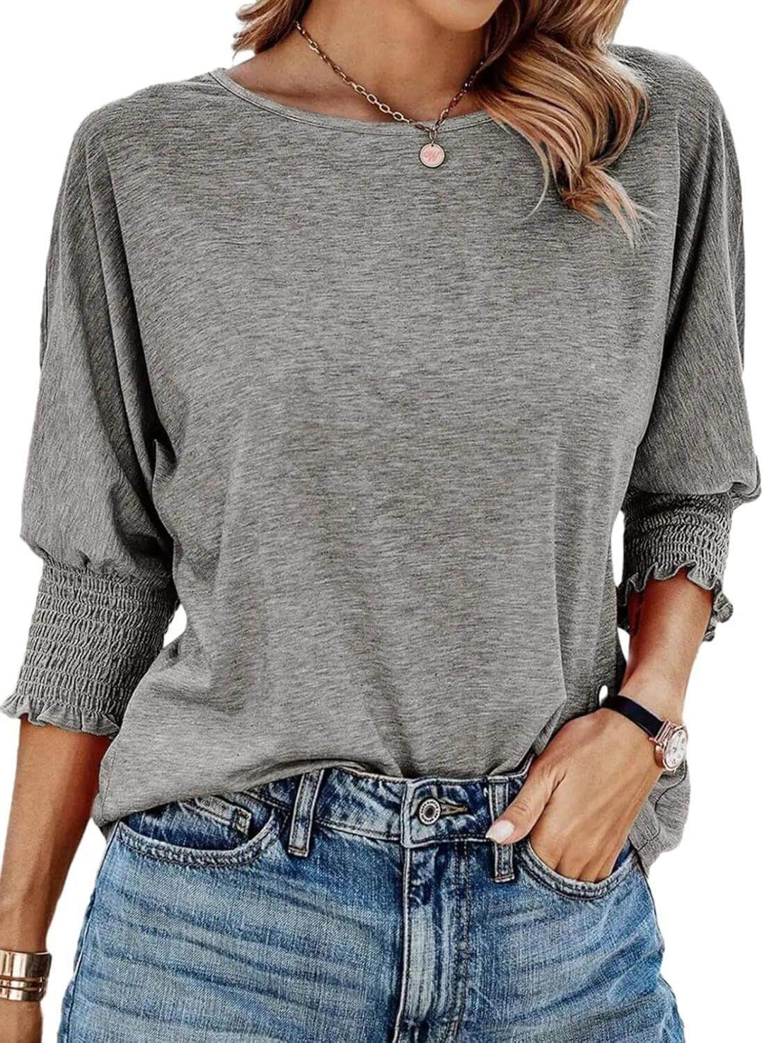 Women's Long Sleeve Ribbed Knit Top