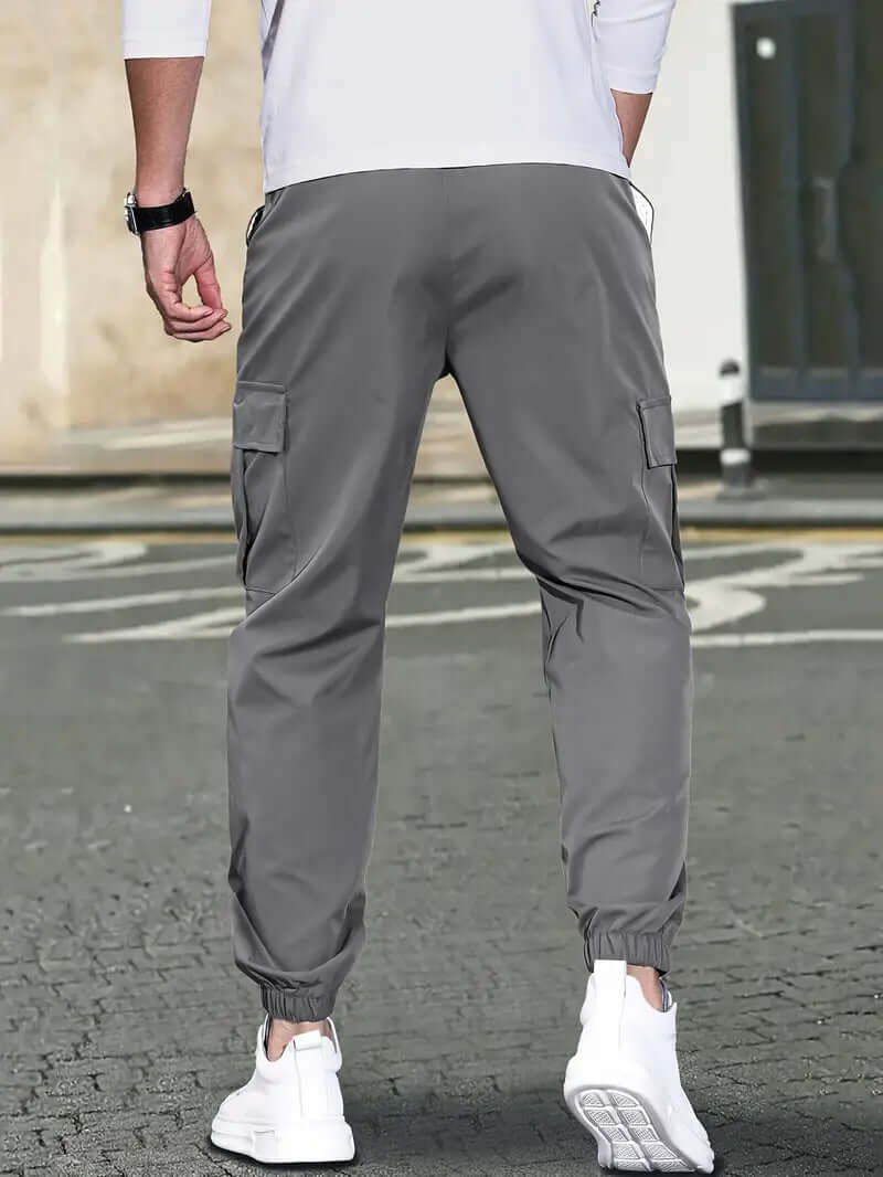Trendy Stretch Pants with Pockets: Casual Fit