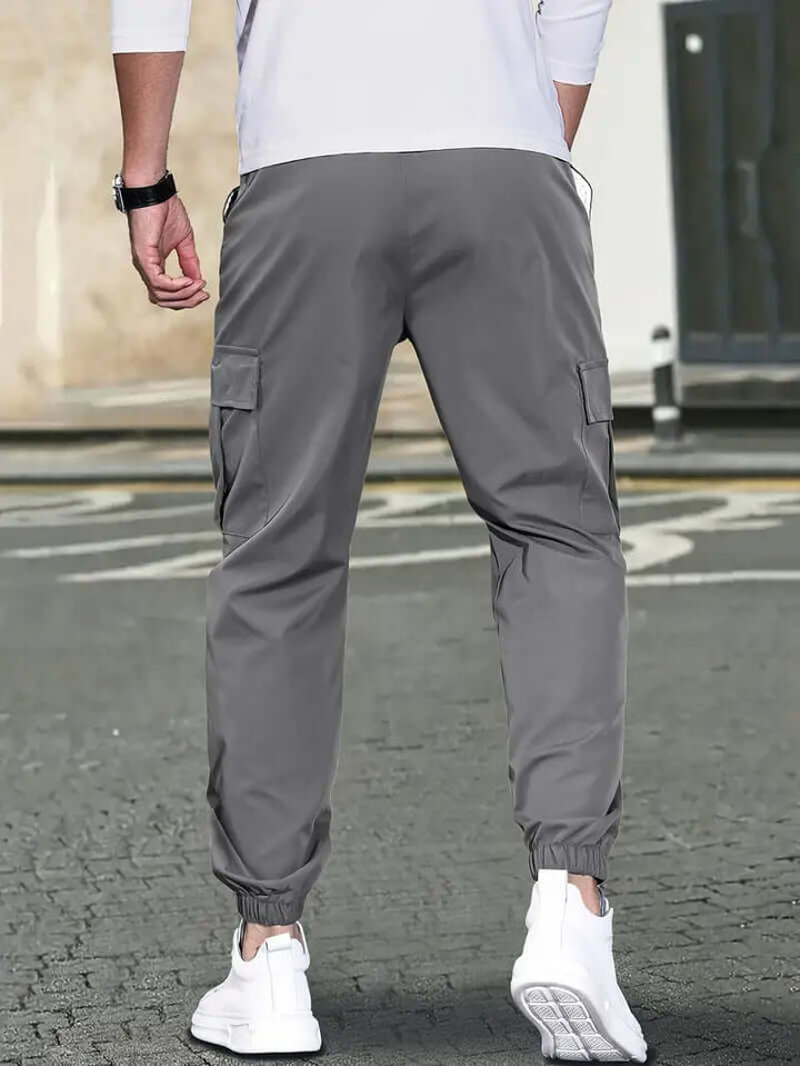 Trendy Stretch Pants with Pockets: Casual Fit