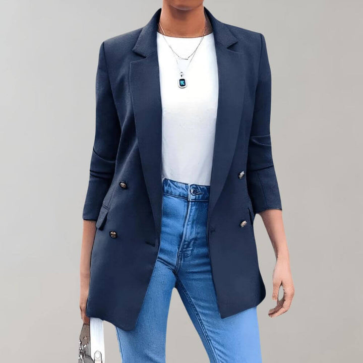 Women's Long Sleeve Lapel Blazer - Tailored Fit