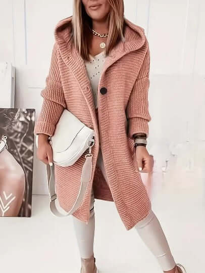 Women's Relaxed Hooded Long Sleeve Cardigan