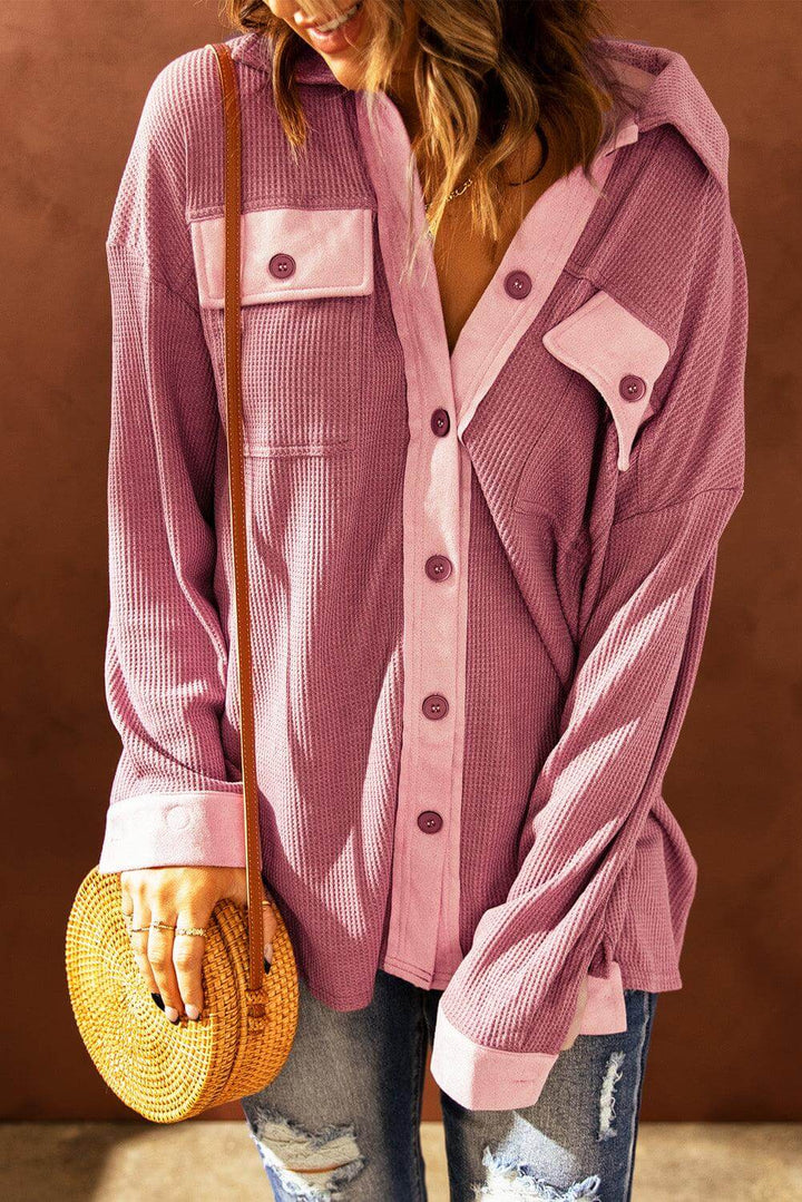 Women's Long Sleeve Waffle Knit Shirt