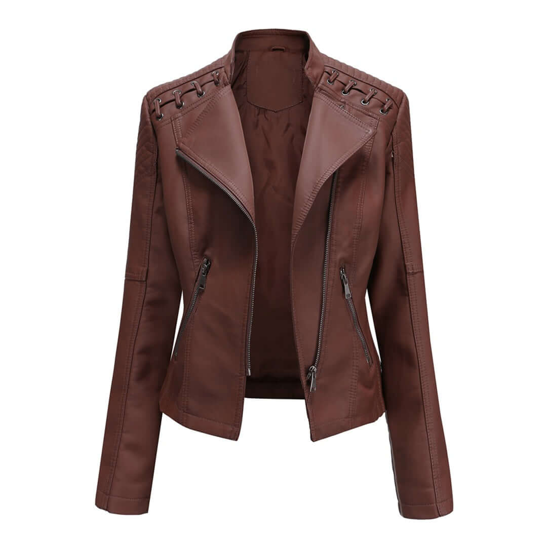 Women's PU Leather Motorcycle Jacket: Edgy Style & Comfort