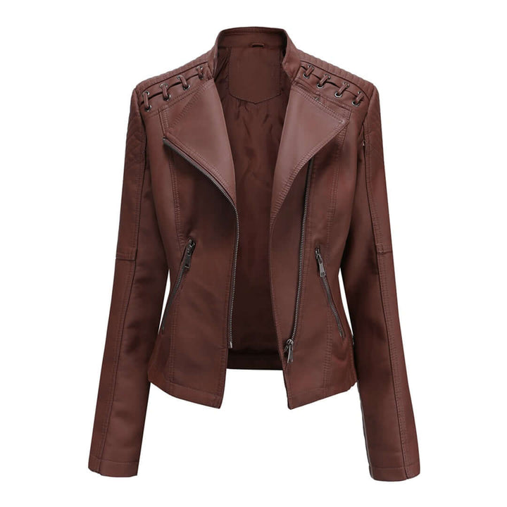 Women's PU Leather Motorcycle Jacket: Edgy Style & Comfort