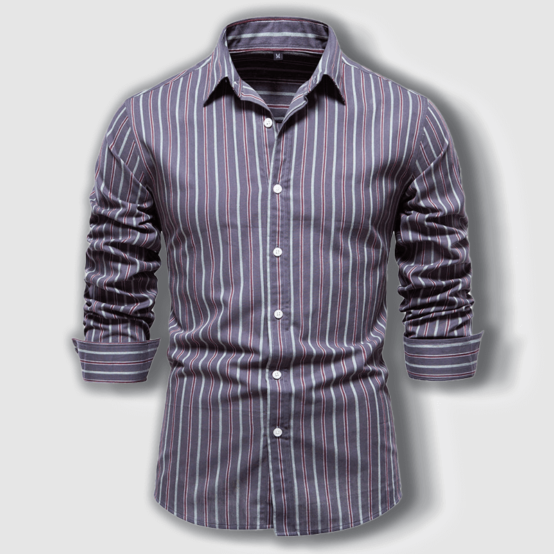 Men's Smart Casual Striped Long Sleeve Shirt