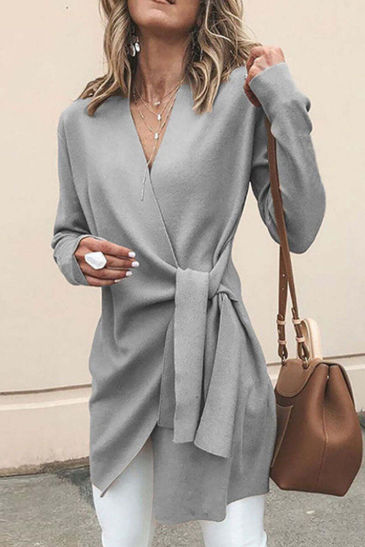 Women's Casual Patchwork V-Neck Jacket