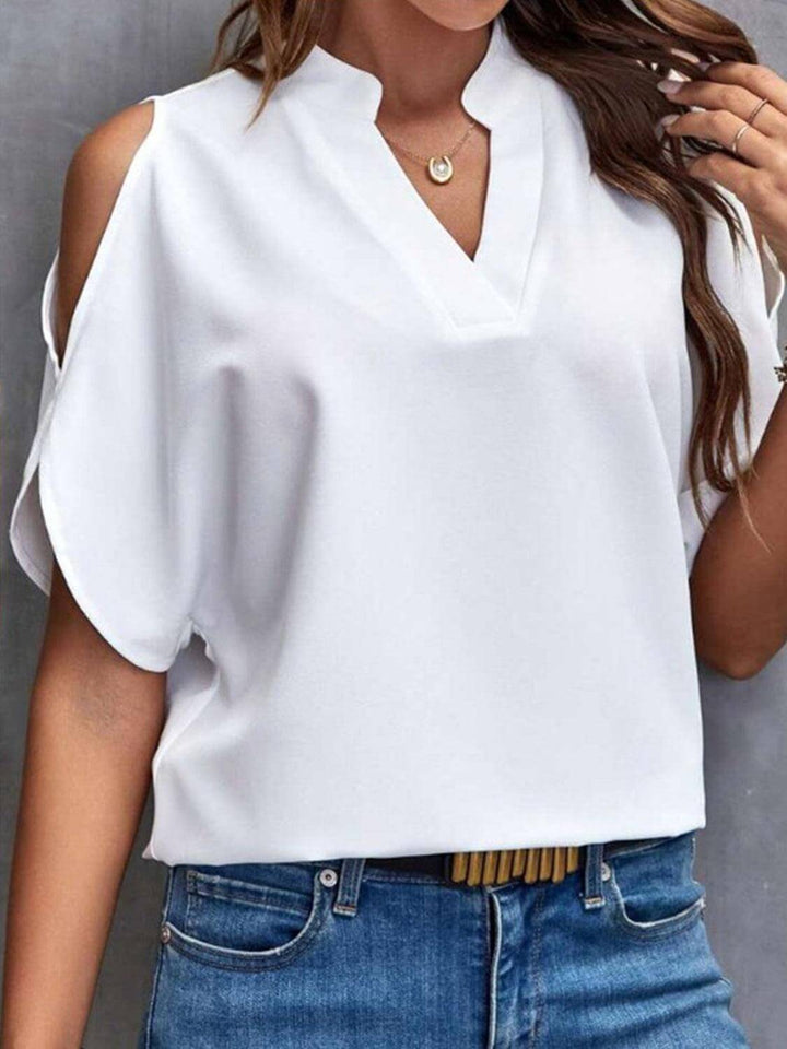 Elegant Off-Shoulder Women's Half-Sleeve Blouse