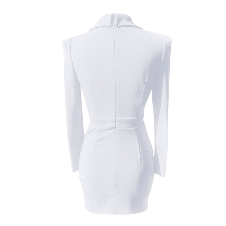 Tailored Long-Sleeve Blazer Dress