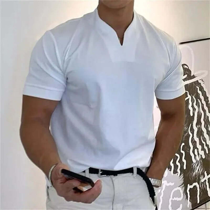 Men's Slim Fit Short Sleeve V-Neck T-Shirt