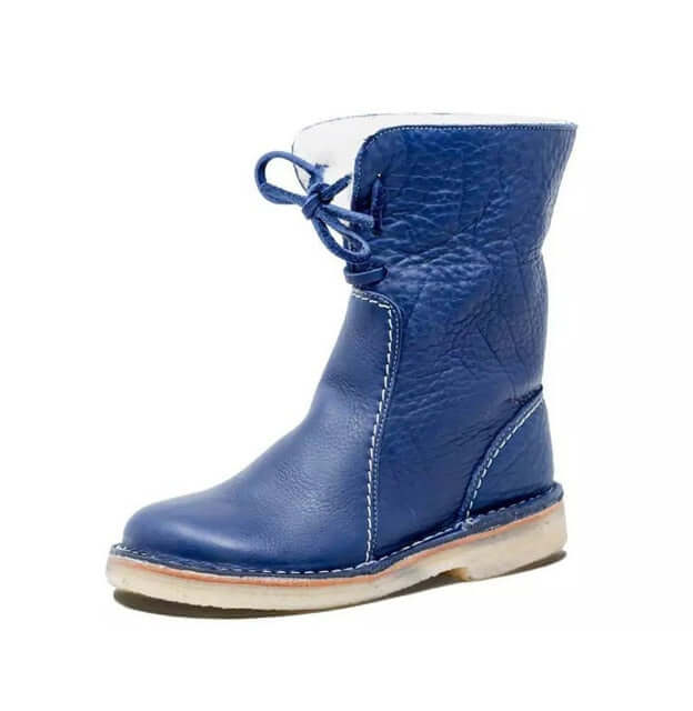 Women's Leather Ankle Boots with Laces