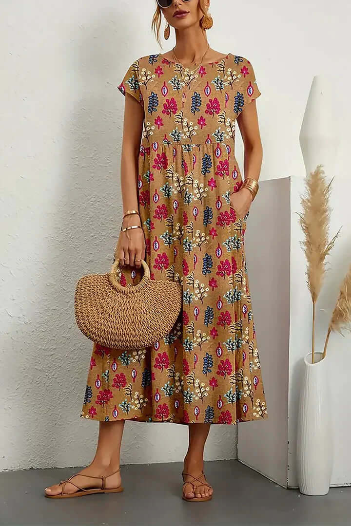 Summer Printed Midi Dress