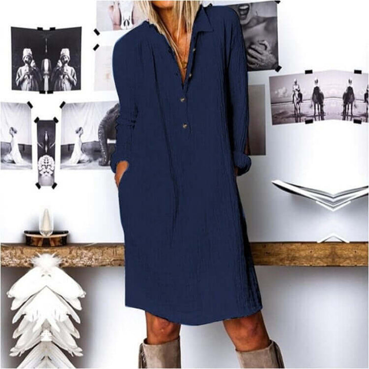 Elegant Women's Cotton Dress: Breathable & Versatile