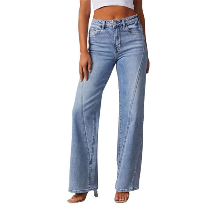 Women's High-Waisted Wide Leg Jeans: Relaxed Fit