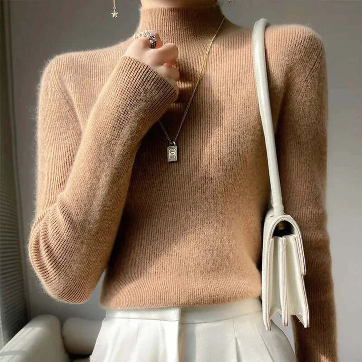 Women's Half-Turtleneck Long-Sleeve Knit Sweater
