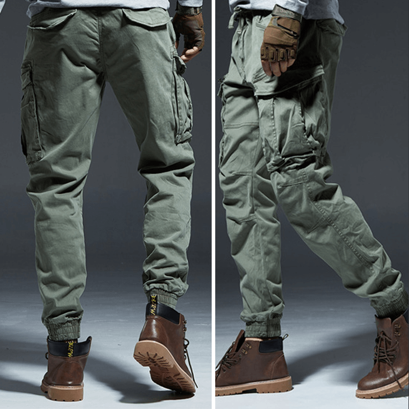 Men's Elastic Waist Cargo Pants: Comfortable & Stylish