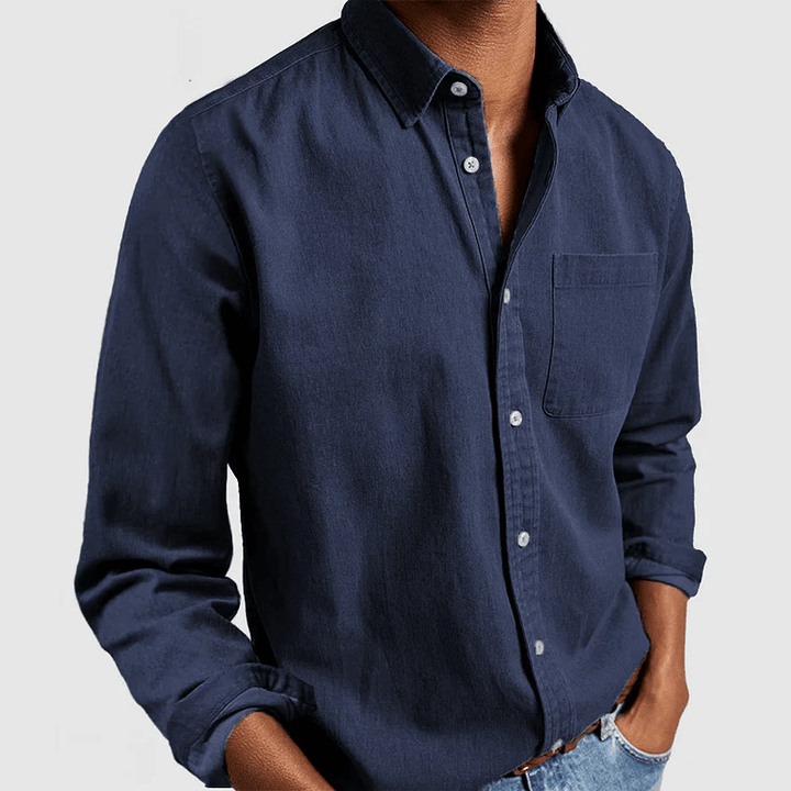Men's Casual Cotton Shirt: Relaxed Fit, Breathable