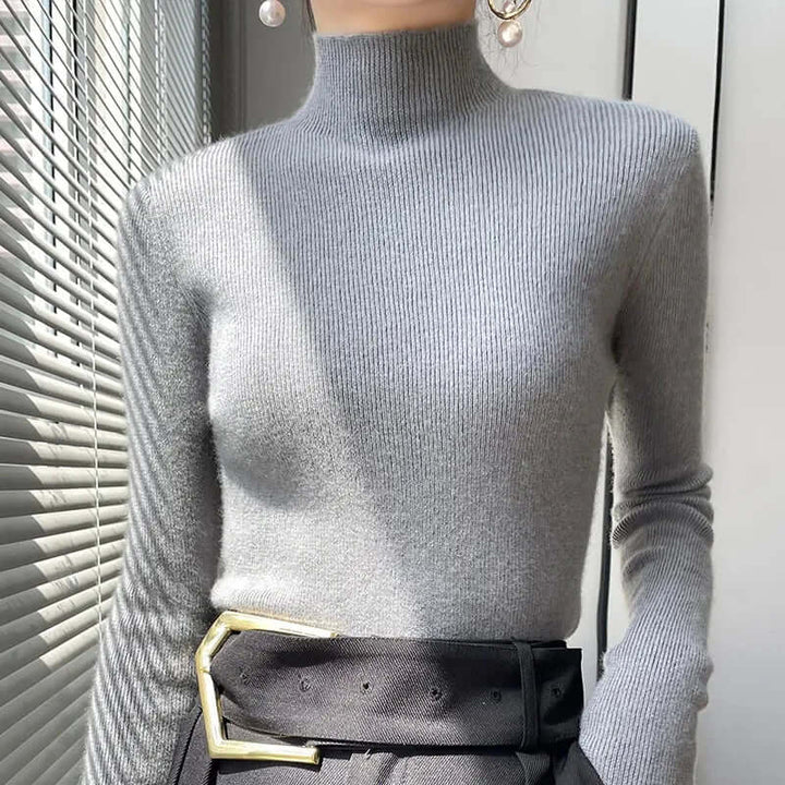 Women's Half-Turtleneck Long-Sleeve Knit Sweater