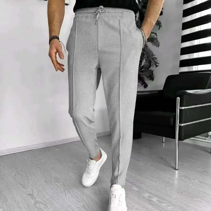 Men's Tailored Jogger Pants: Slim Fit, Textured Fabric