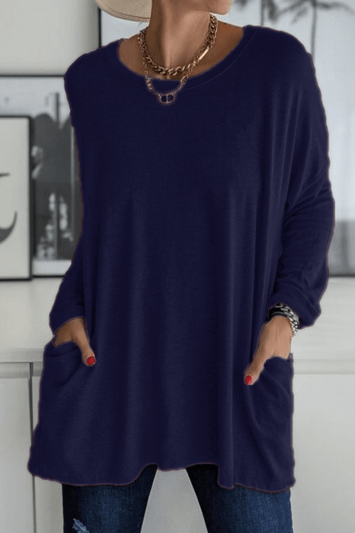 Women's Long Sleeve Crew Neck T-Shirt: Soft, Comfortable & Versatile Top