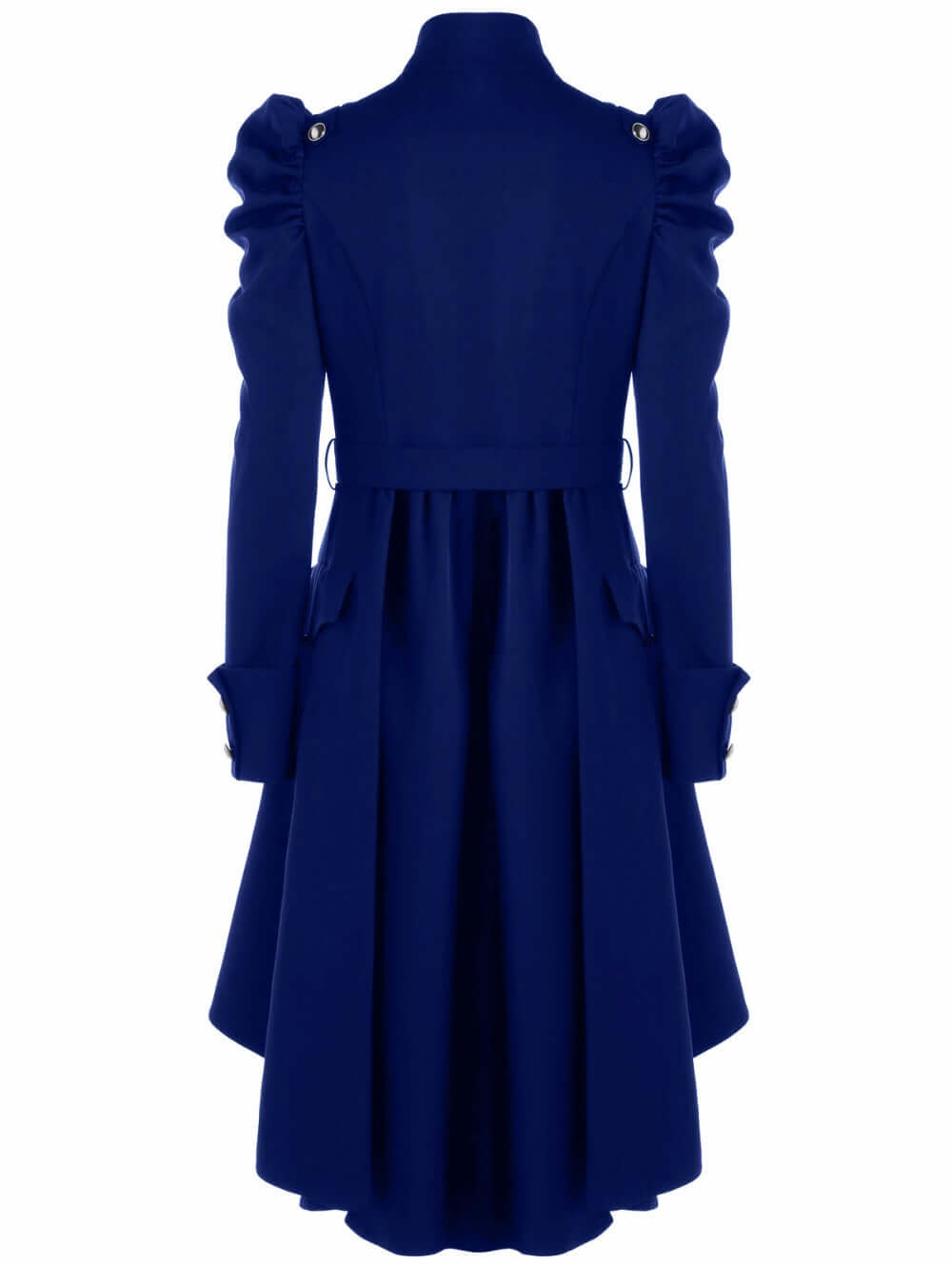 Women's Medieval Retro Jacket: Elegant Midi Length, Standing Collar