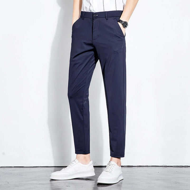 Men's Formal Long Trousers: Classic Fit Work Pants