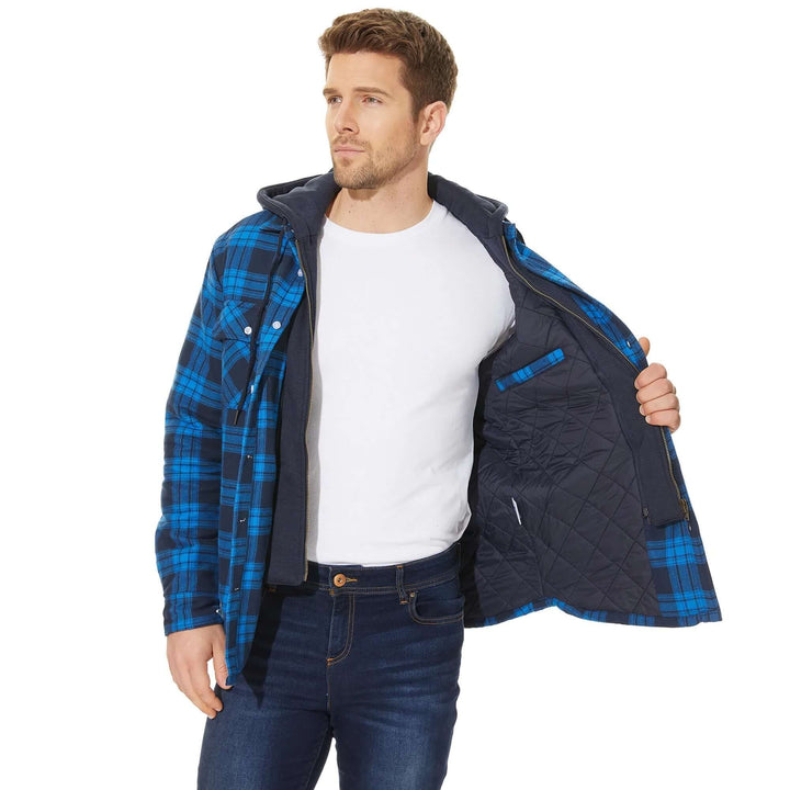 Men's Checked Long-Sleeve Casual Jacket