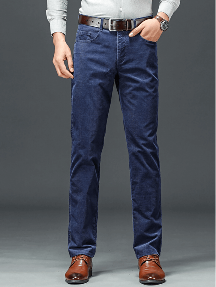 Men's Slim-Fit Corduroy Trousers: Winter Warmth & Style