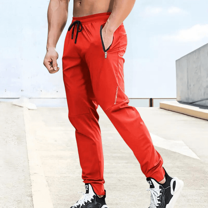 Men's Slim Fit Athletic Joggers with Zipper Pockets