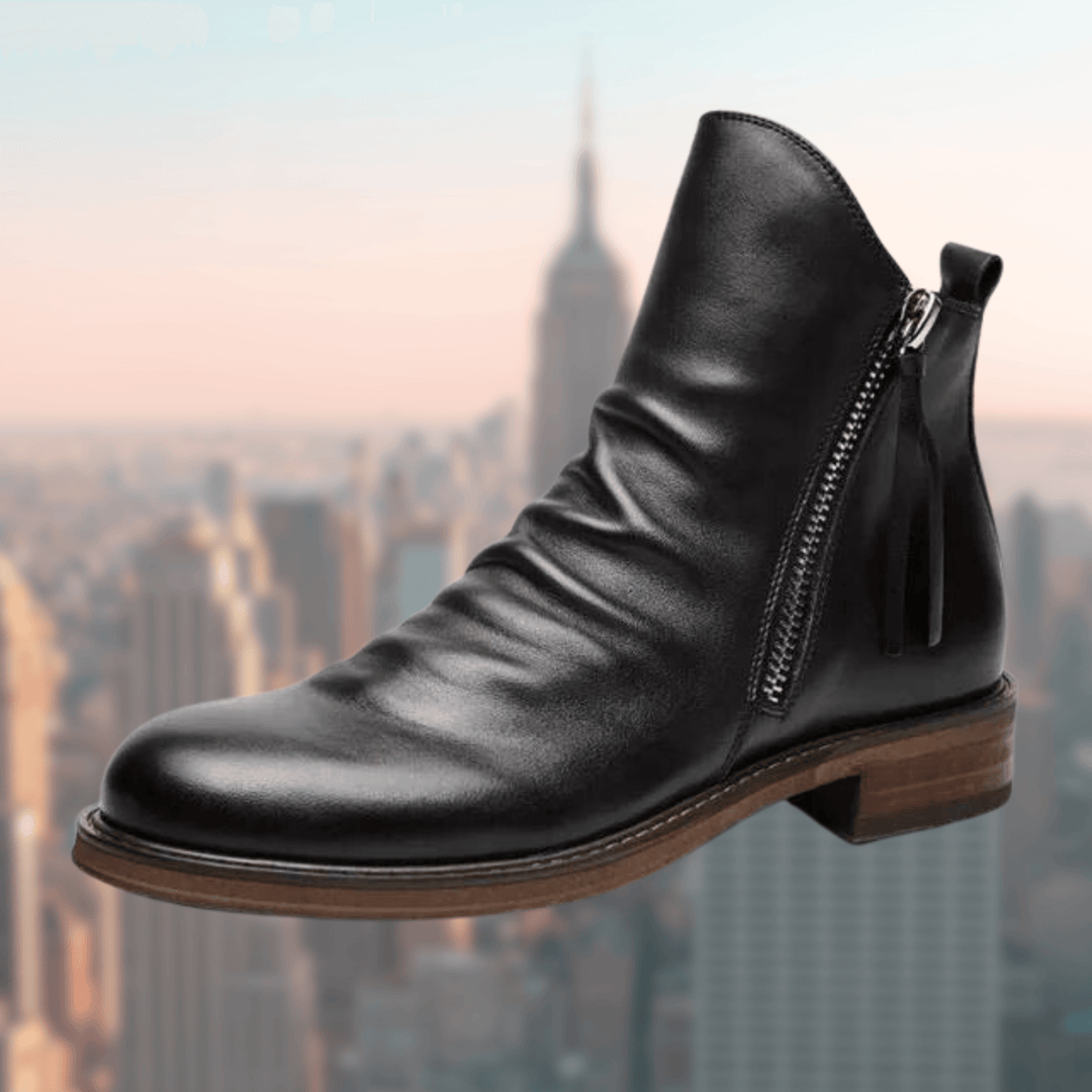 Women's Leather Knee-High Boots: Elegant & Comfortable Footwear