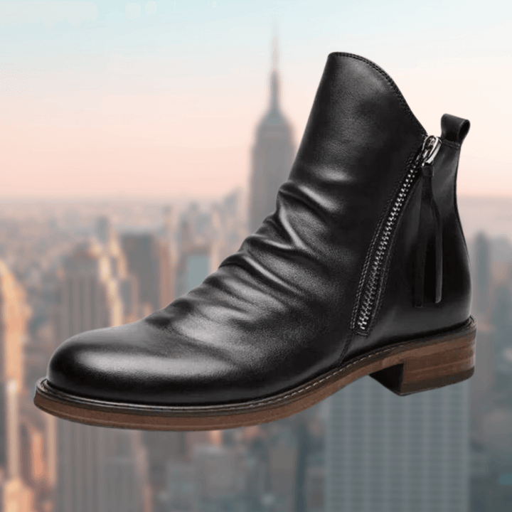 Women's Leather Knee-High Boots: Elegant & Comfortable Footwear