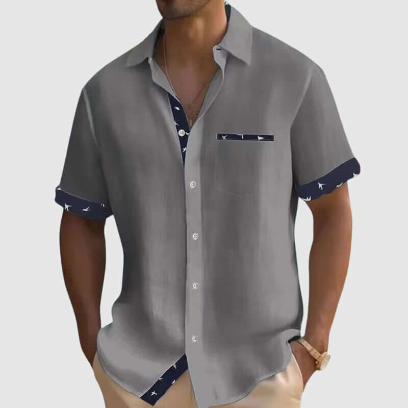 Men's Summer Short Sleeve Check Shirt