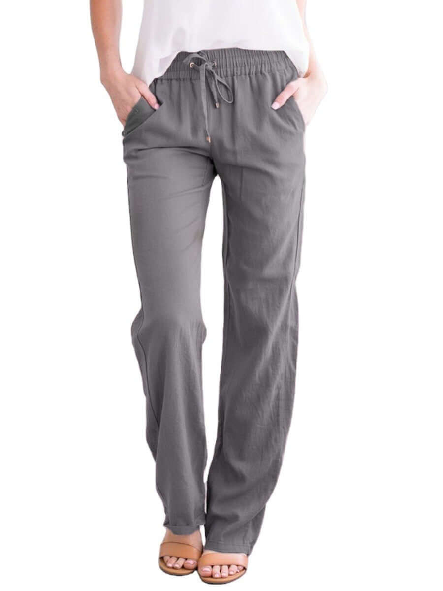Women's Wide-Leg Drawstring Pants