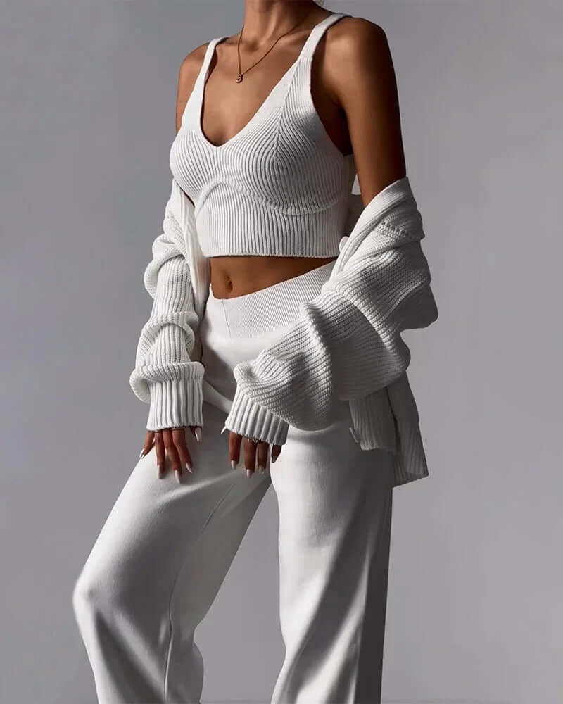 Women's 3-Piece Knitted Casual Set