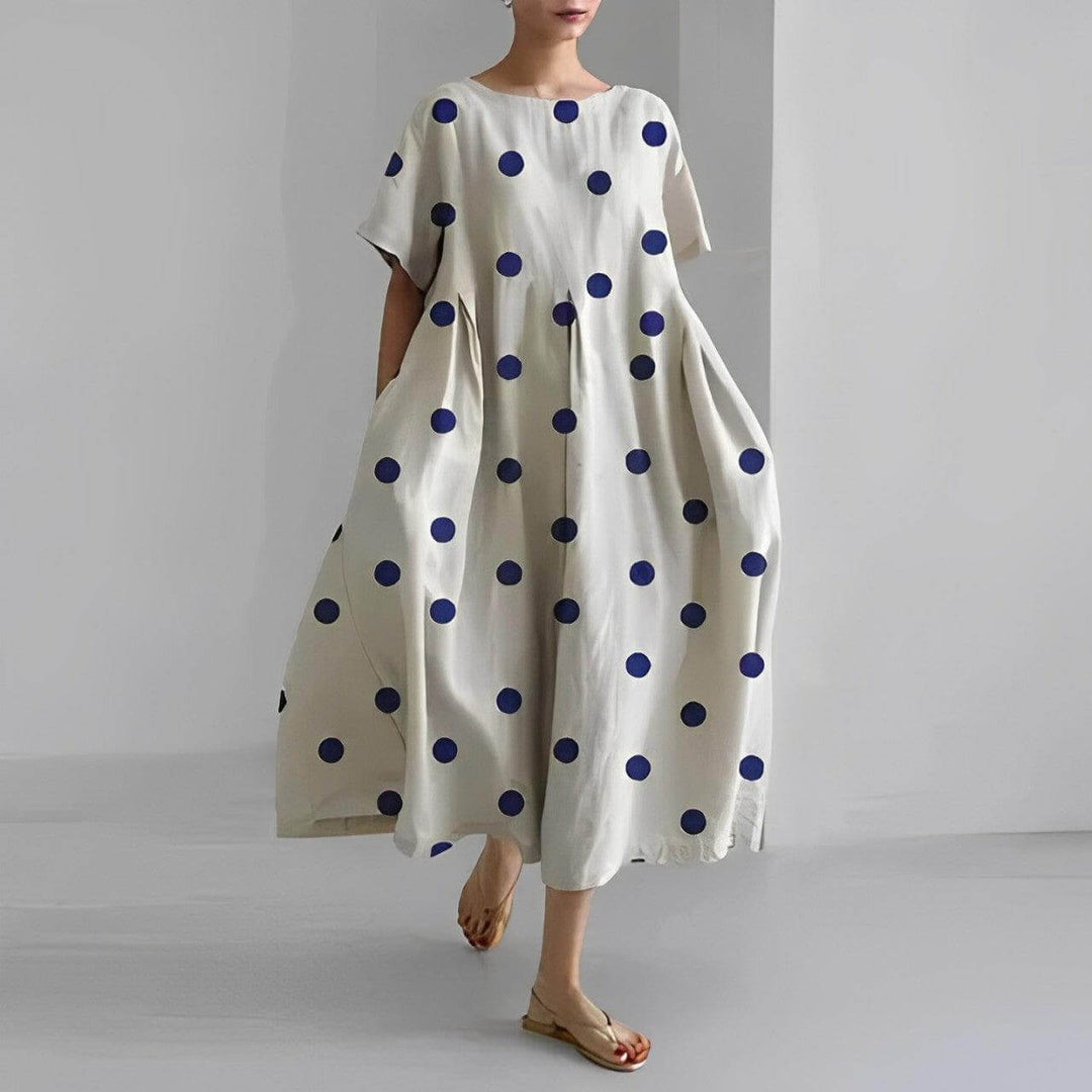 Women's Casual Loose Swing Dress, Floral Print, Boho Style
