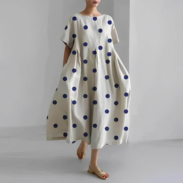 Women's Casual Loose Swing Dress, Floral Print, Boho Style
