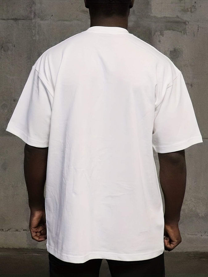 Men's Relaxed Fit Cotton T-Shirt: Short Sleeve Crew Neck Tee