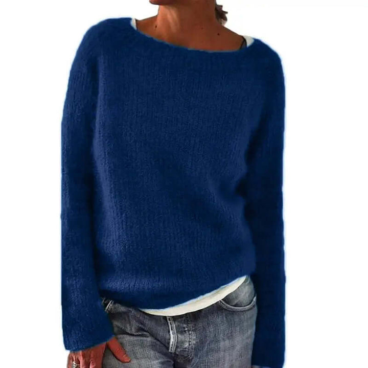 Women's Relaxed Fit Boot Neck Knit Sweater