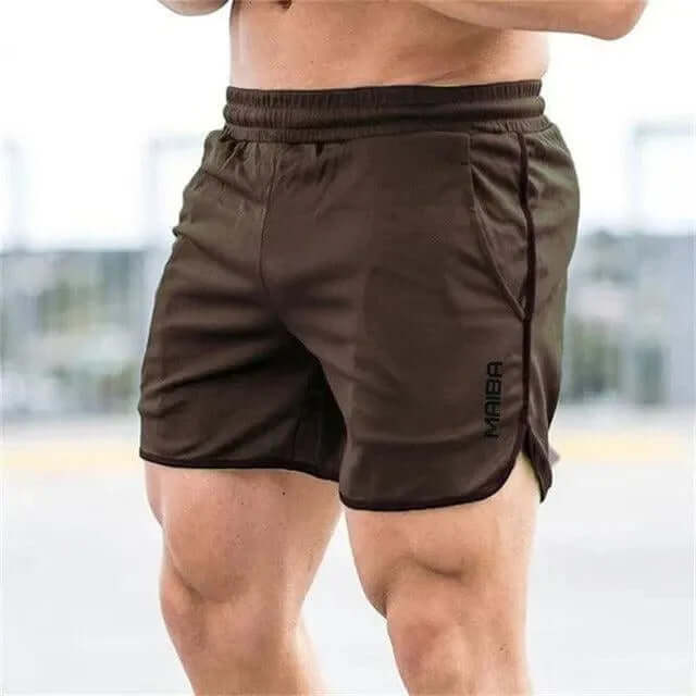 Men's Athletic Shorts: Breathable, Elastic Waist, Side Pockets