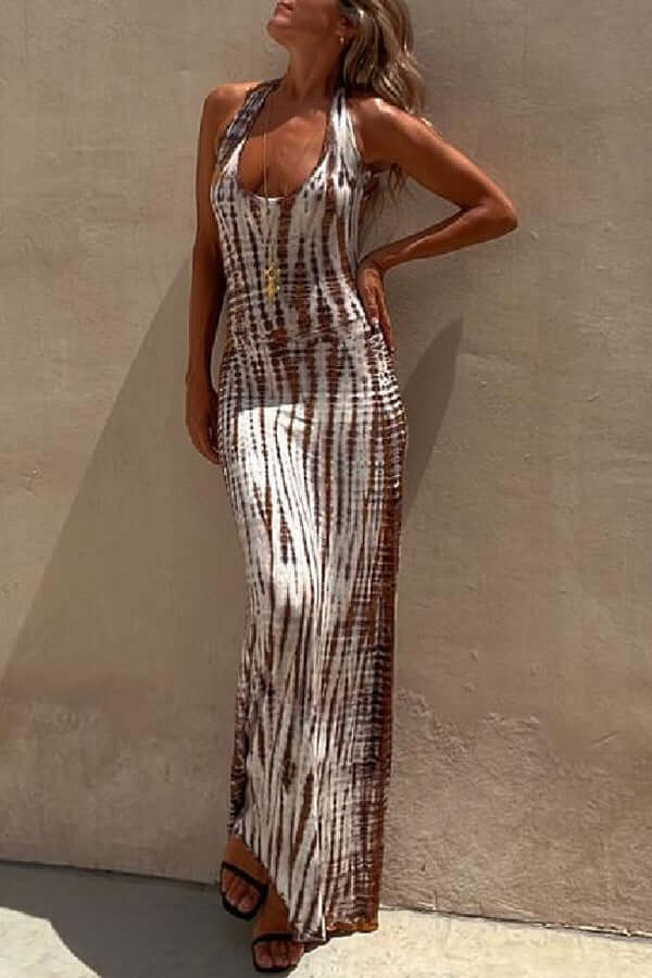 Women's Summer Midi Dress: Long Sleeve, Elegant Fit