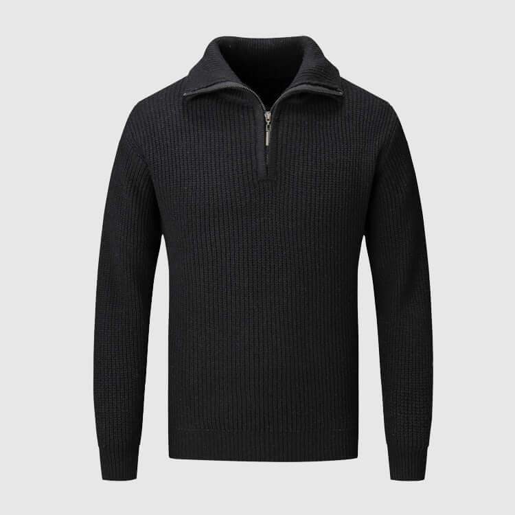 Men's Half-Zip Knit Sweater: Warm, Stylish & Comfortable
