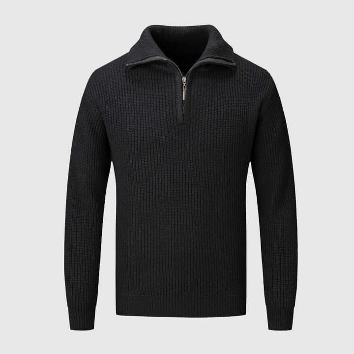 Men's Half-Zip Knit Sweater: Warm, Stylish & Comfortable