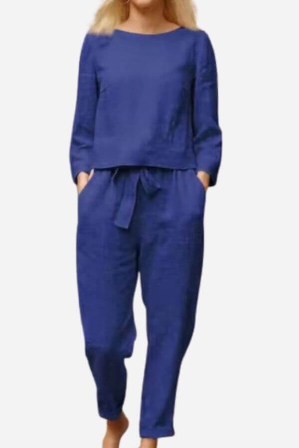 Women's Long Sleeve Shirt & Pencil Pants Set