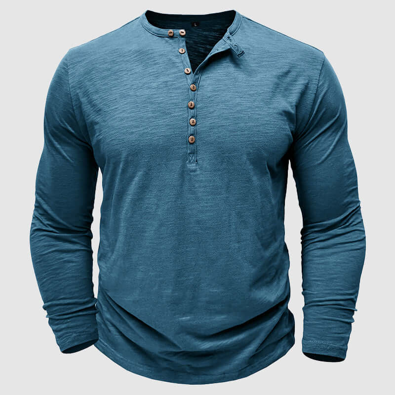 Men's Long Sleeve Bamboo Cotton Shirt - Eco-Friendly & Breathable