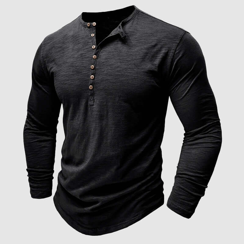 Men's Long Sleeve Bamboo Cotton Shirt - Eco-Friendly & Breathable